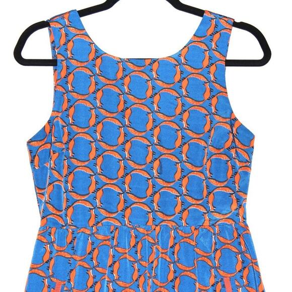 Fox Pattern Mini Dress Fit and Flare Size Small - Picture 2 of 4